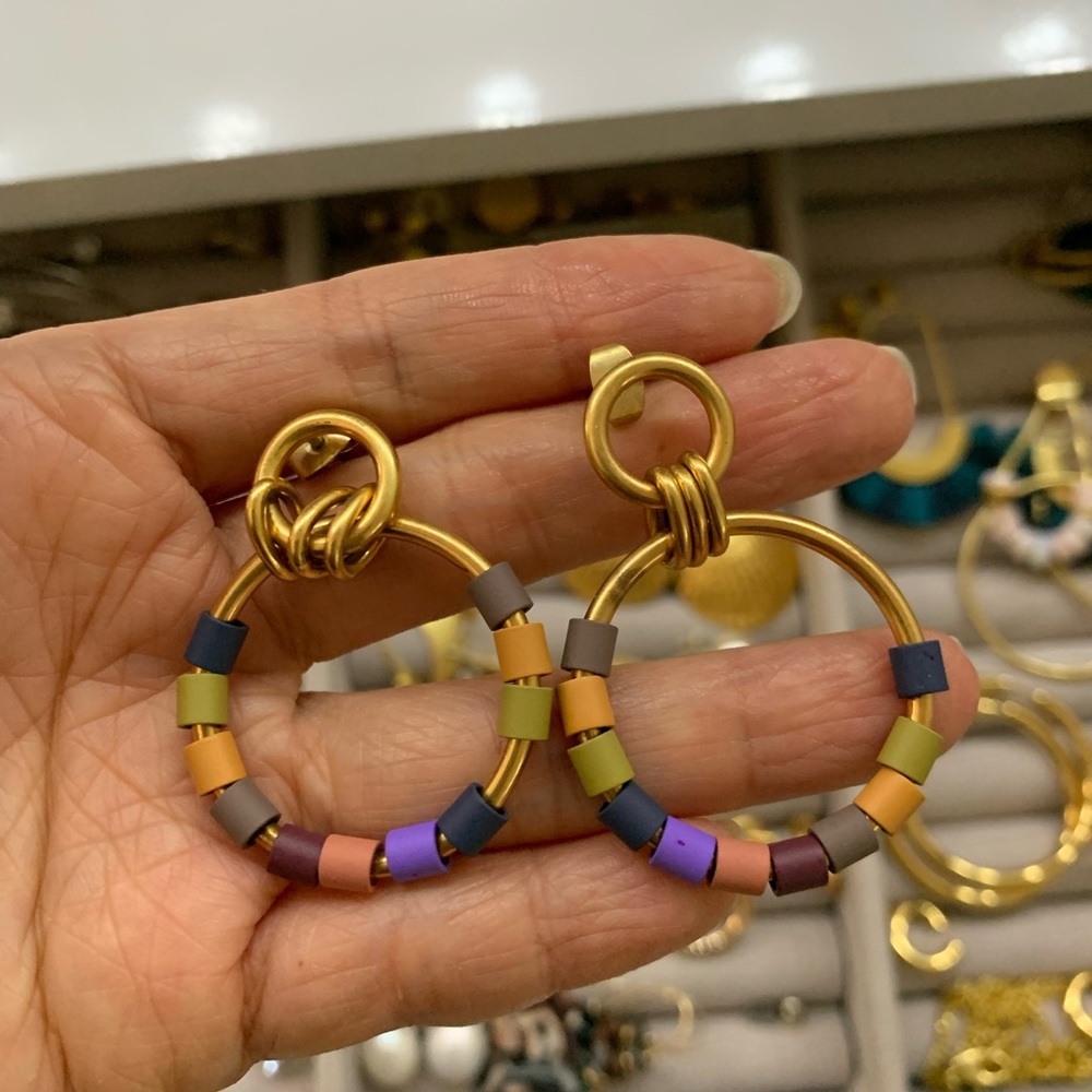 Madewell Colorful Hoop Earrings